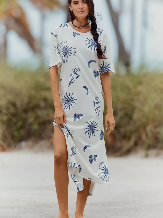 Celandine Dresses & Skirts - Celandine Graphic Maxi T-Shirt Dress